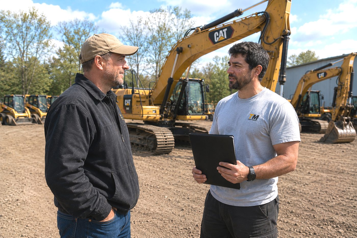 The TM Equipment team helping a customer