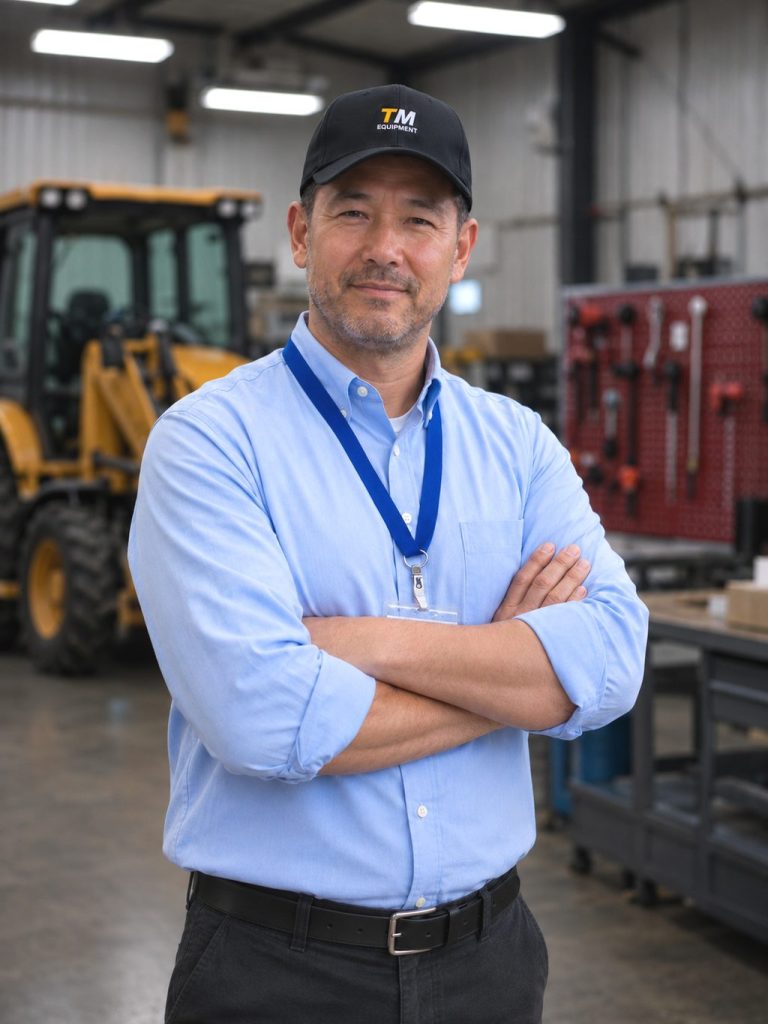 Pre-owned construction equipment ready for work